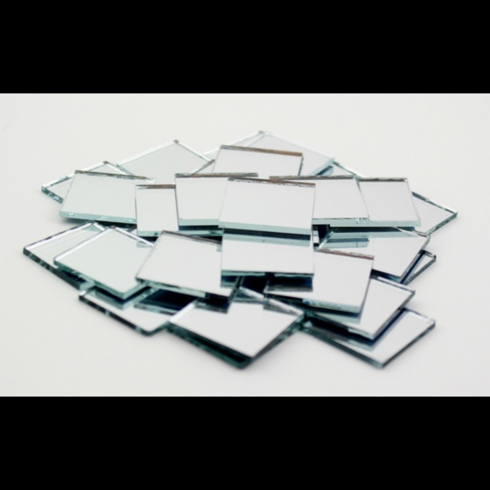 Bulk 1/2” square craft mirrors 125 piece
